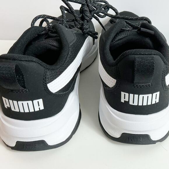 Puma Mens "Zip C”  Lightweight Running Shoes Sz 8 Black White Sneaker NWOB - Picture 4 of 7